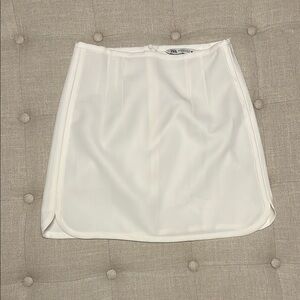 Zara Ivory A-Line Skirt